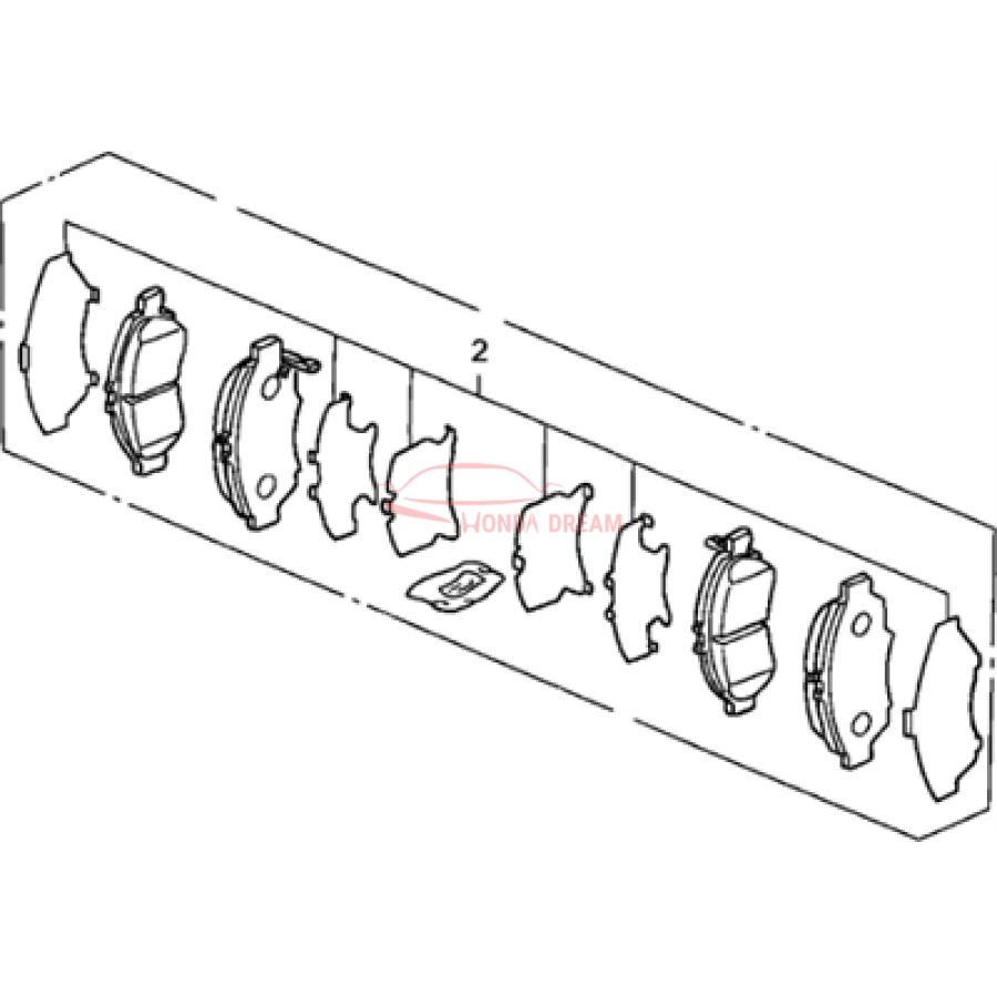 SET,PAD FR (45022-SLN-A01) - 2