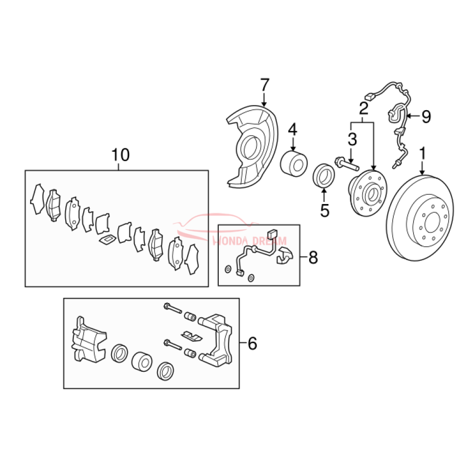 SET PAD FR (45022-SLN-A02) - 3