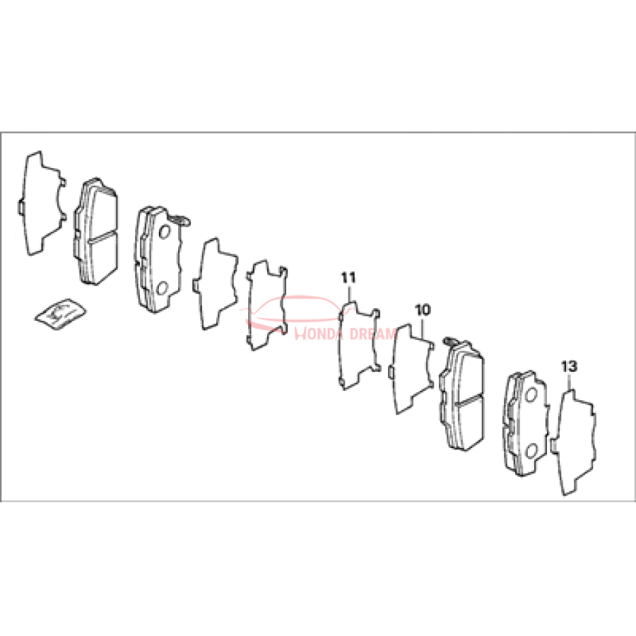 PAD SET, FR. (16CL16 (45022-SM2-000) - 1