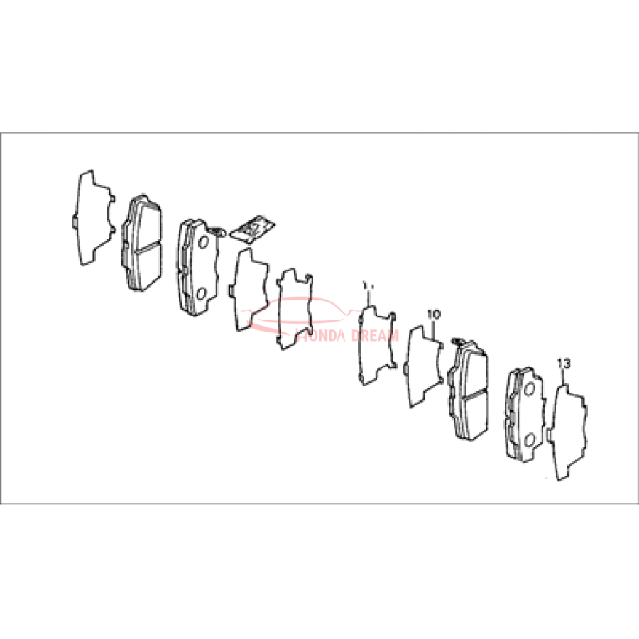 PAD SET, FR. (16CL16 (45022-SM2-010) - 3