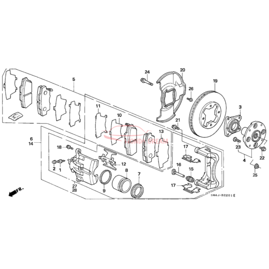 PAD SET, FR. (16CL16 (45022-SM2-010) - 2