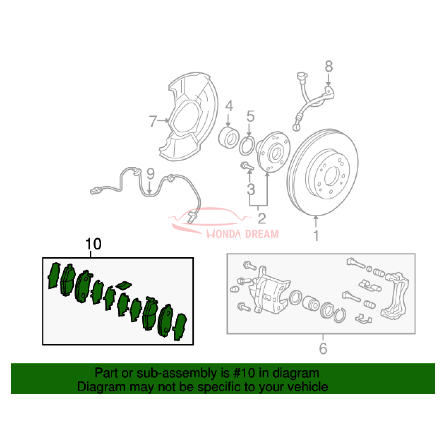 SET,PAD FR (45022-SNB-010) - 3