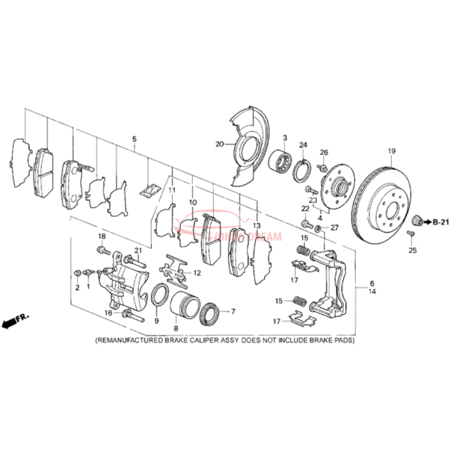 PAD SET,FR. (45022-SR3-N31) - 2