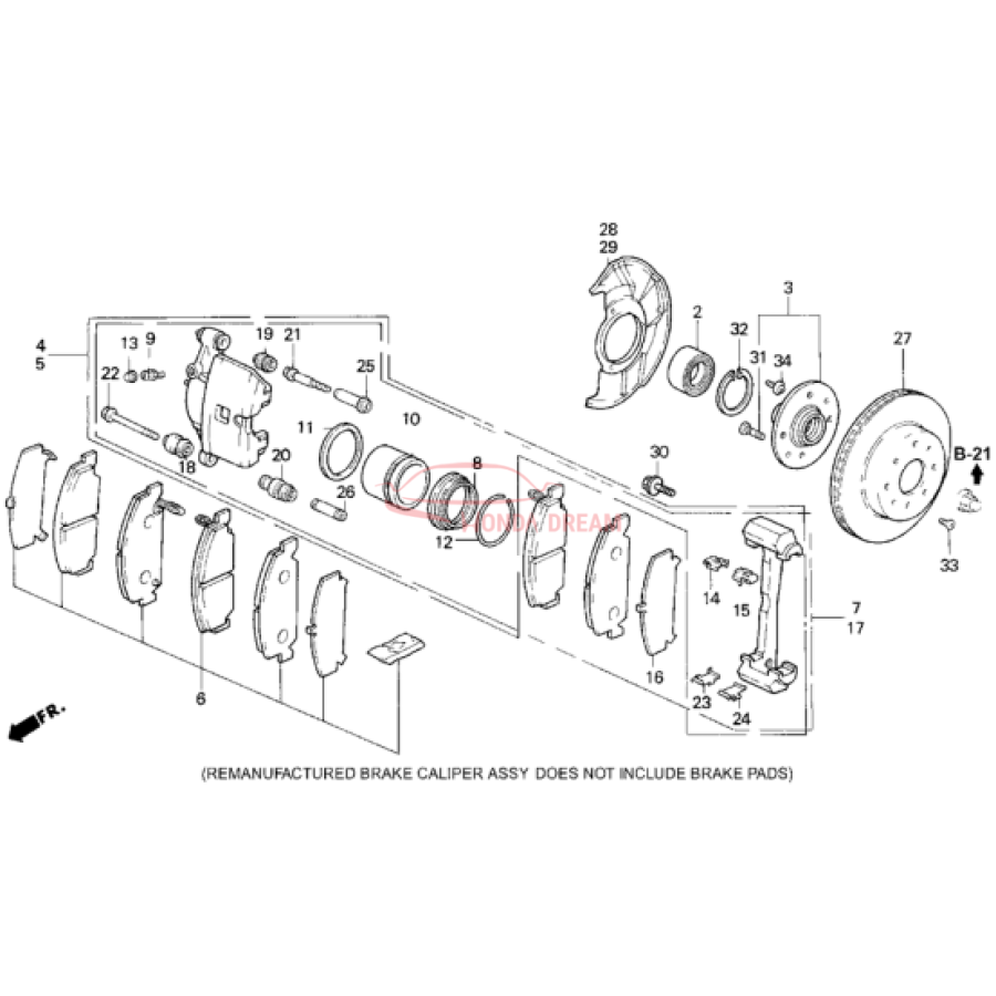 SET,PAD FR (AD51 (45022-SR8-405) - 2