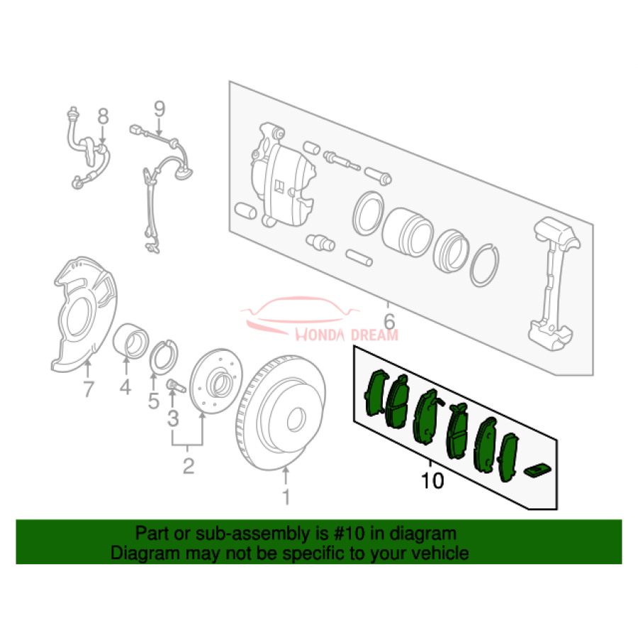 SET,PAD FR (AD51 (45022-SR8-415) - 2