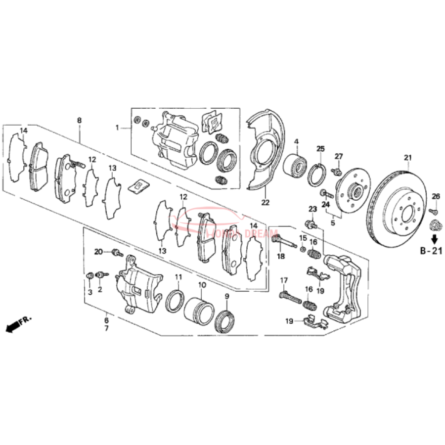 SET PAD FR (17CL- (45022-SS0-000) - 2