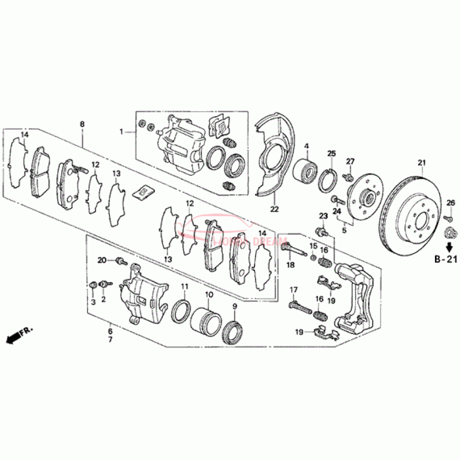 SET PAD FR (17CL- (45022-SS0-535) - 1