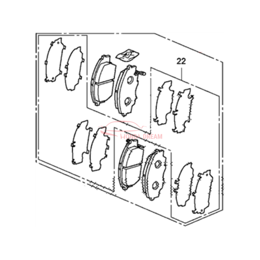 SET,PAD FR (16IN, (45022-SVB-A03) - 3