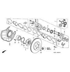 Колодки гальмівні передні, комплект (45022-SX0-J03)