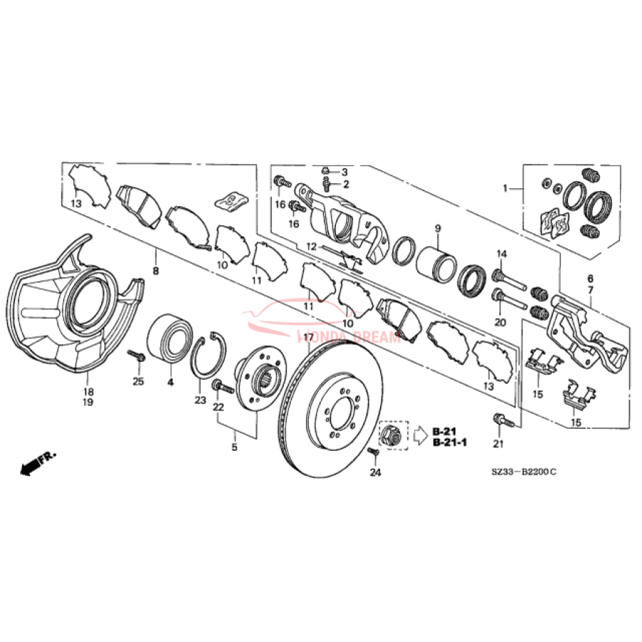 SET,PAD FR (17CL- (45022-SX0-J03) - 1