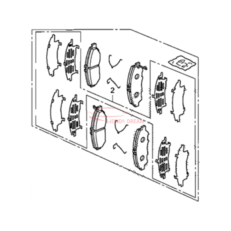 SET,PAD FR (45022-SZA-A00) - 2