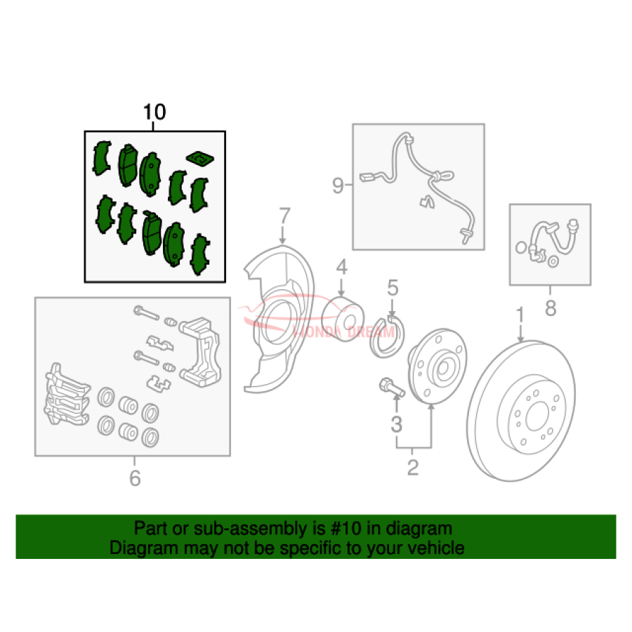 PAD SET, FR. (45022-T0A-A01) - 3