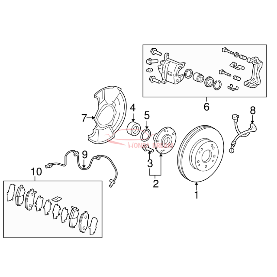 SET PAD FR (AD57, (45022-T2F-A02) - 2