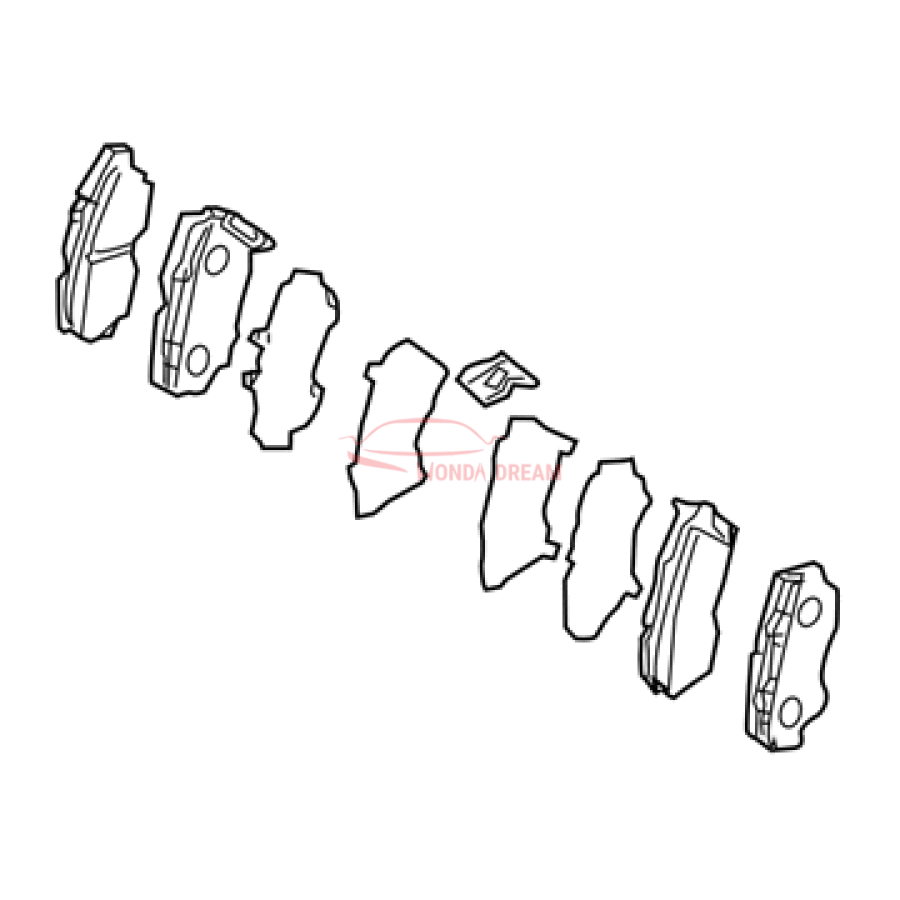 SET PAD FR (17CL- (45022-T2G-A00) - 2