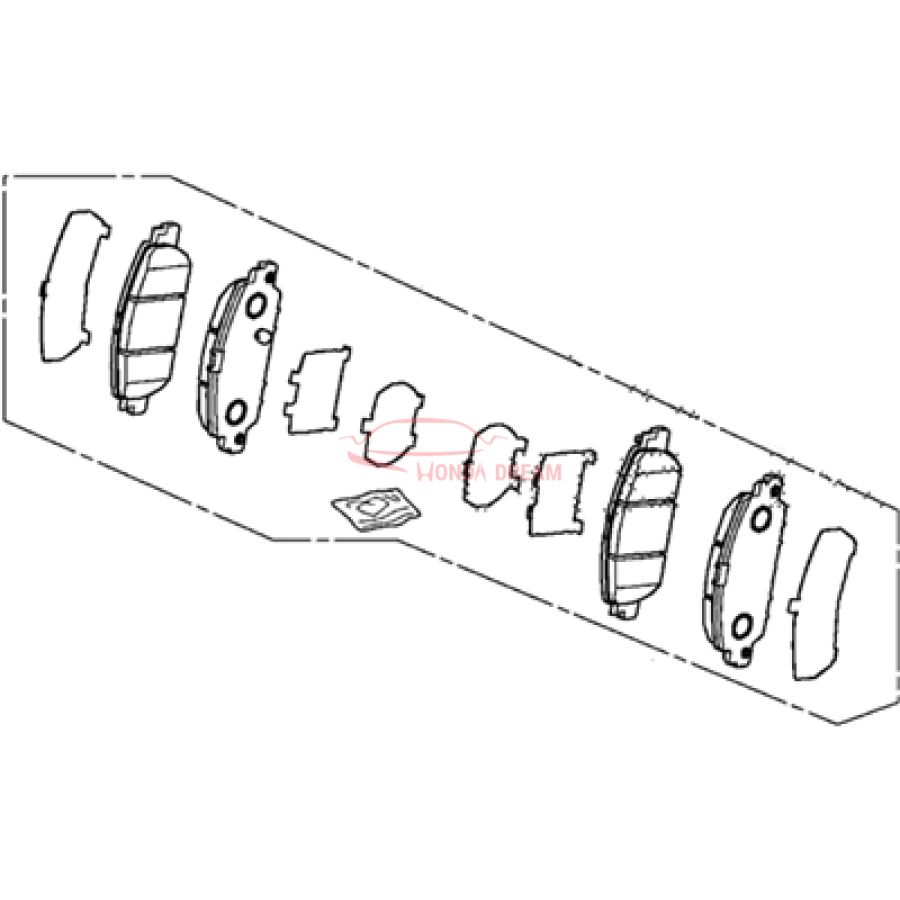 SET PAD FR (18CL- (45022-T3V-A00) - 2