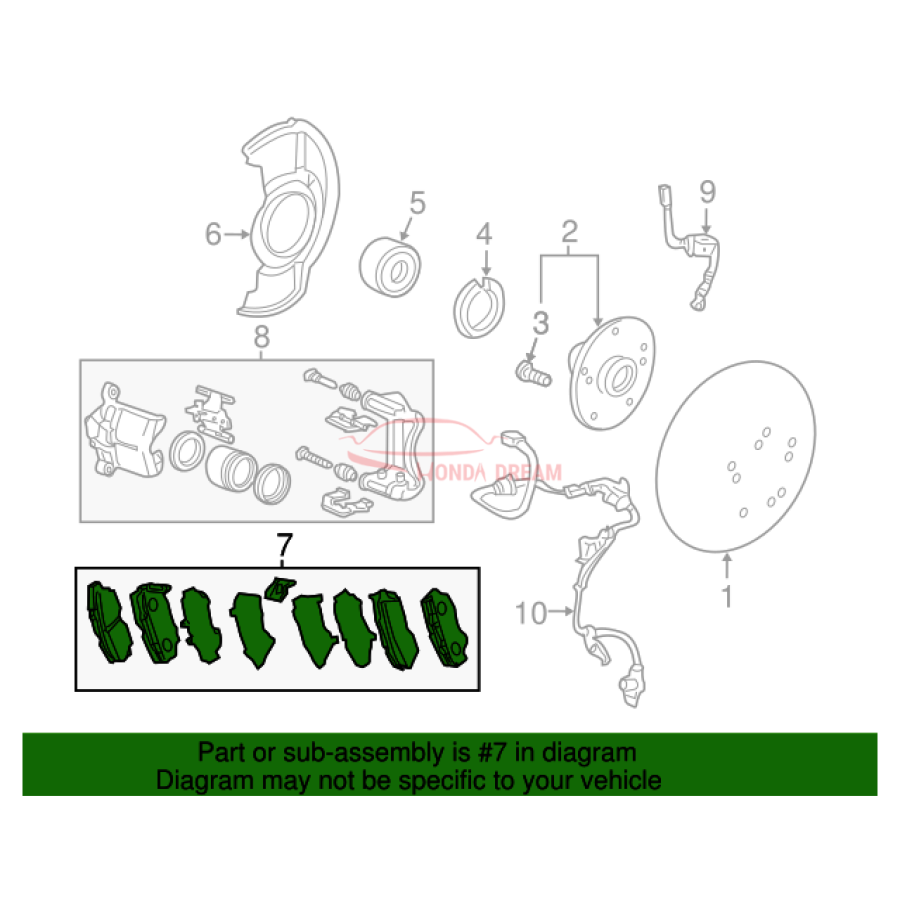 SET PAD FR (18CL- (45022-T3V-A01) - 2