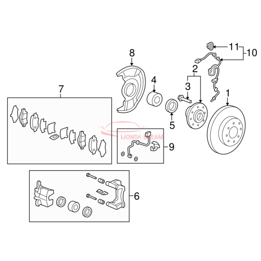 SET,PAD FR (16CL- (45022-T5R-A01) - 3