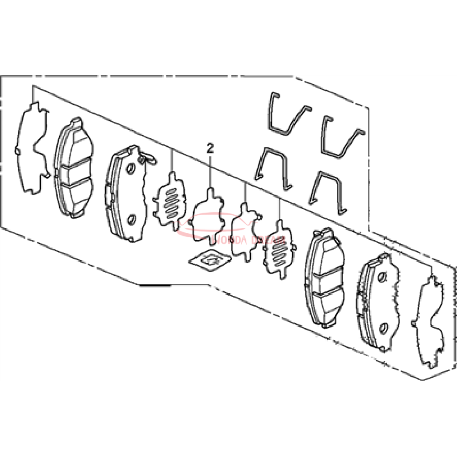 SET PAD FR (AD57, (45022-TA5-X00) - 2