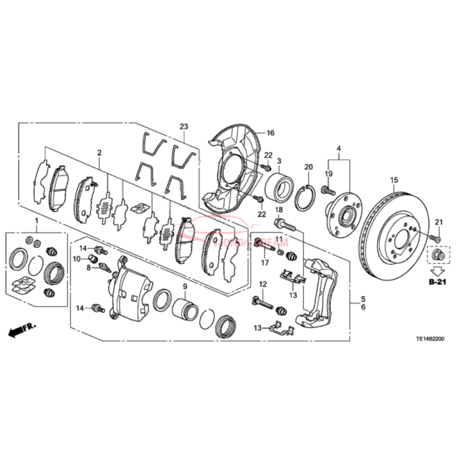 SET PAD FR (AD57, (45022-TA5-X00) - 3