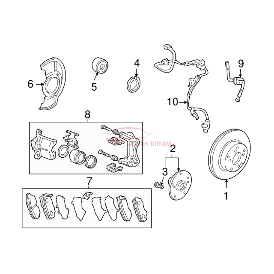 SET PAD FR (AD57, (45022-TA5-X01) - 2