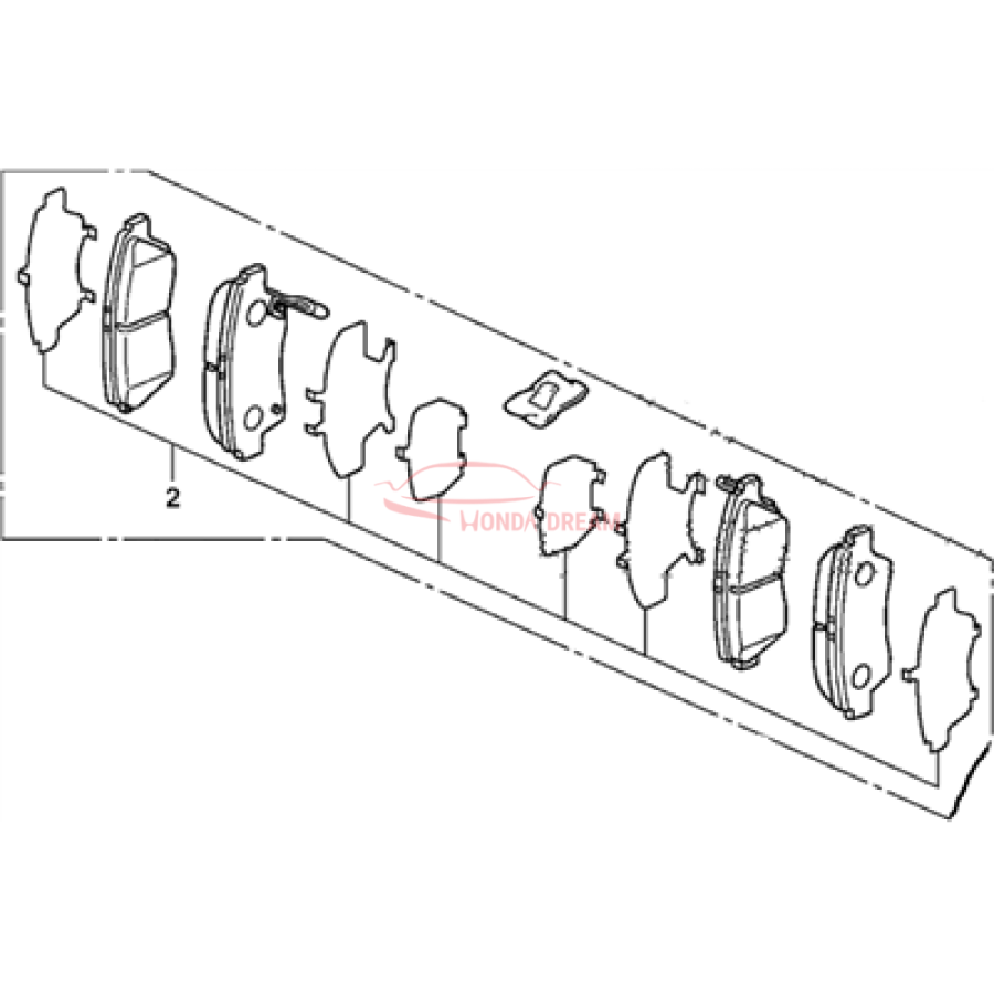 SET,PAD FR (16CL- (45022-TF2-J00) - 2