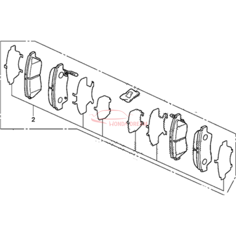 SET,PAD FR (16CL- (45022-TF2-J01) - 2