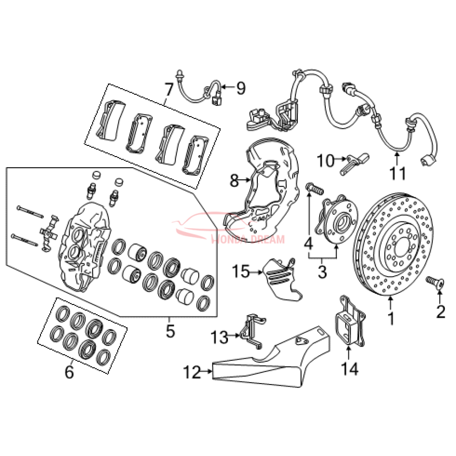 SET,PAD FRONT (45022-TGH-A01) - 3