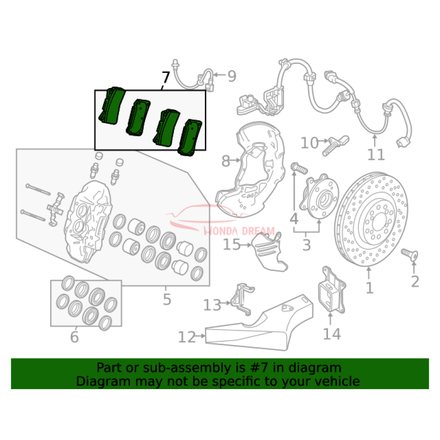 SET,PAD FRONT (45022-TGH-A02) - 3