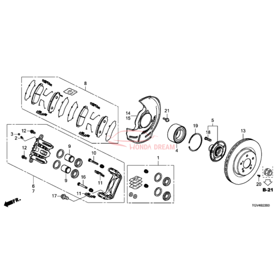 SET,PAD FR (45022-TGV-A00) - 1