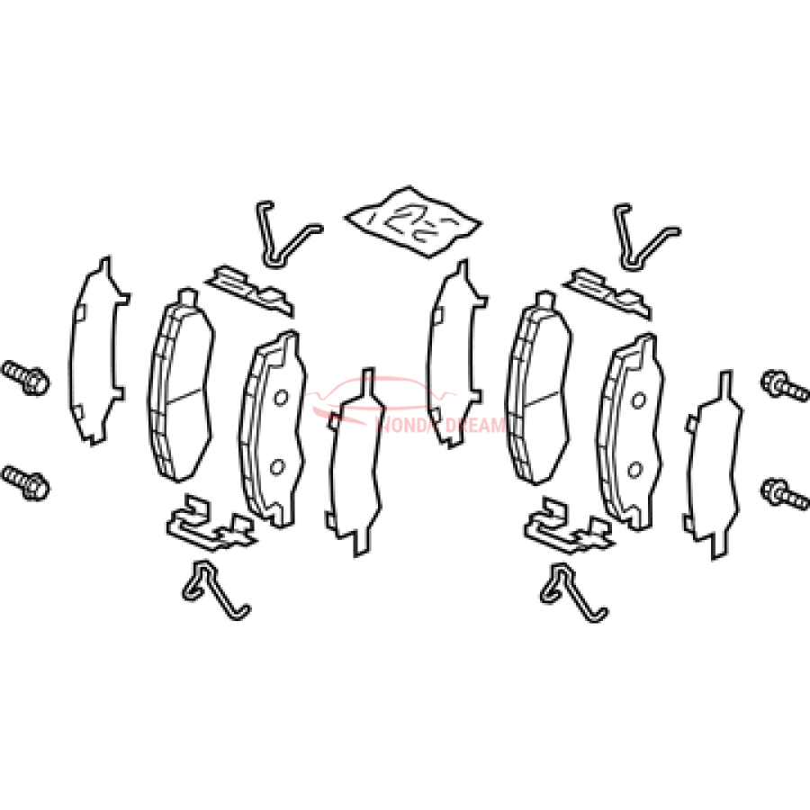 SET,PAD FR (45022-THR-A01) - 2