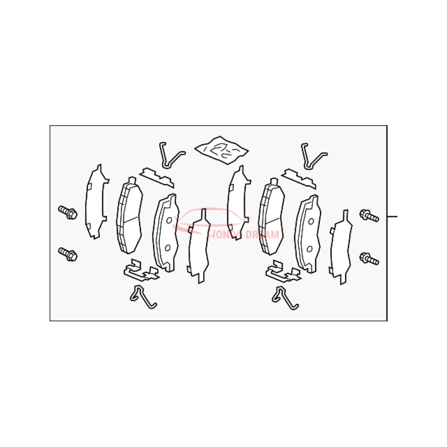 SET,PAD FR (45022-THR-A02) - 1