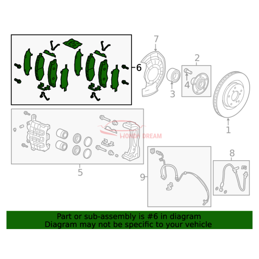 SET,PAD FR (45022-THR-A02) - 2