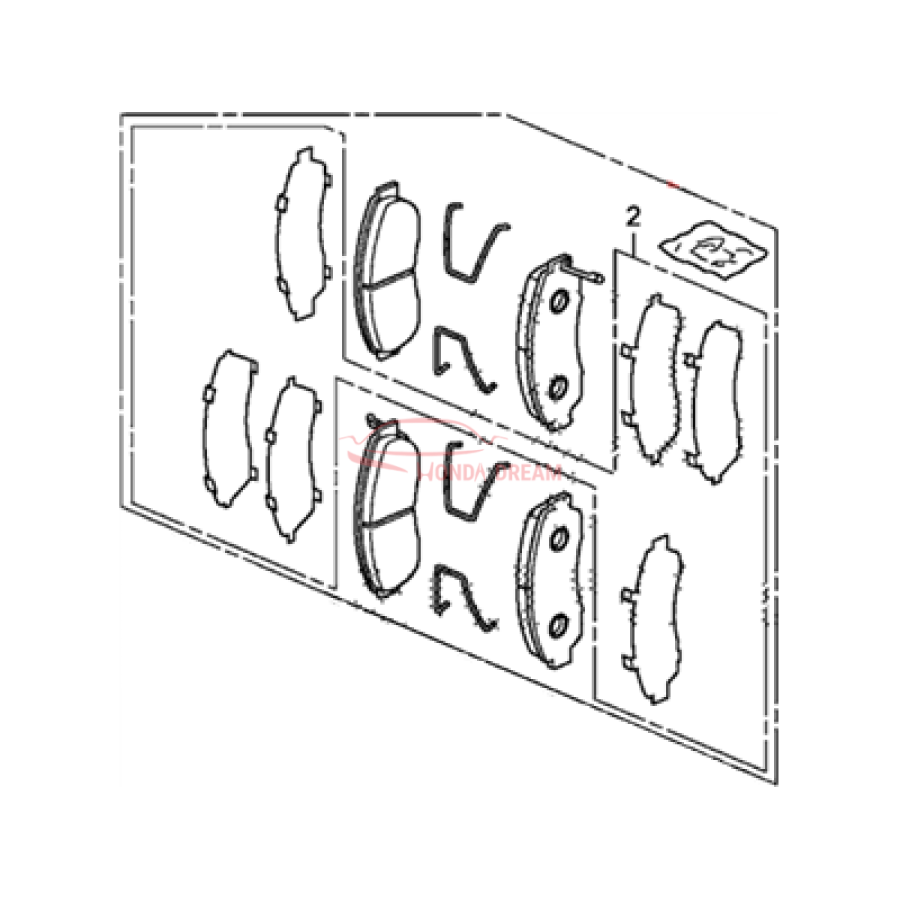 SET,PAD FR (45022-TK8-A00) - 3