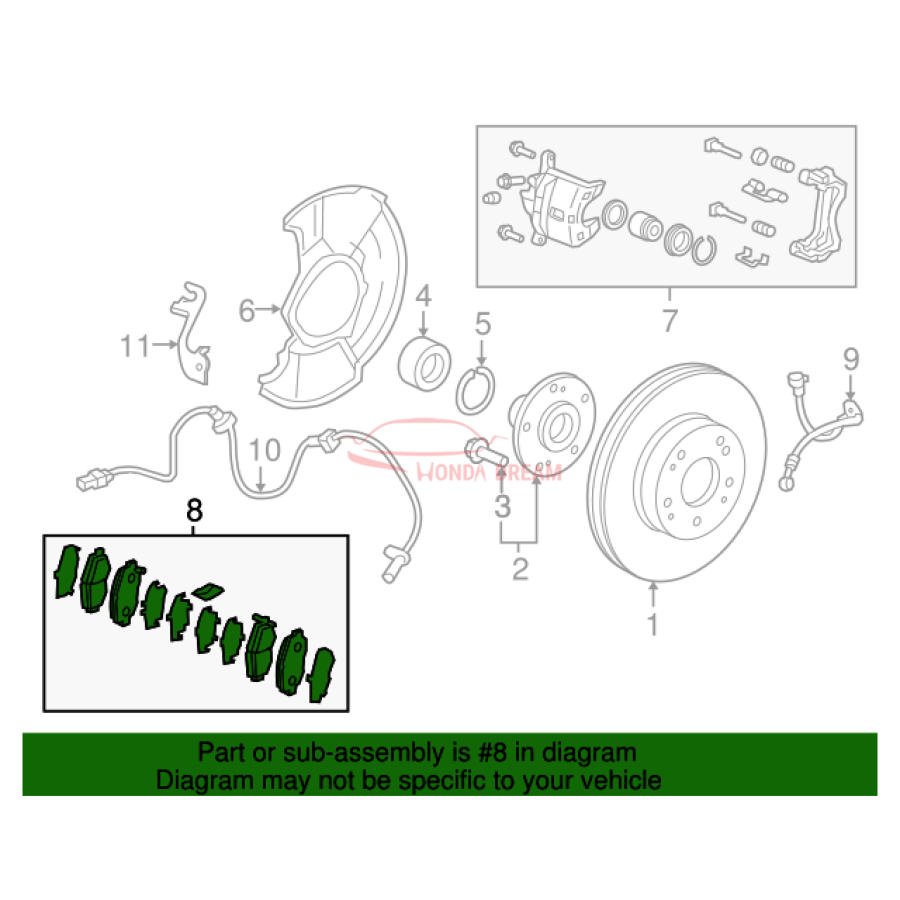 PAD SET, FR. (45022-TLA-A01) - 2