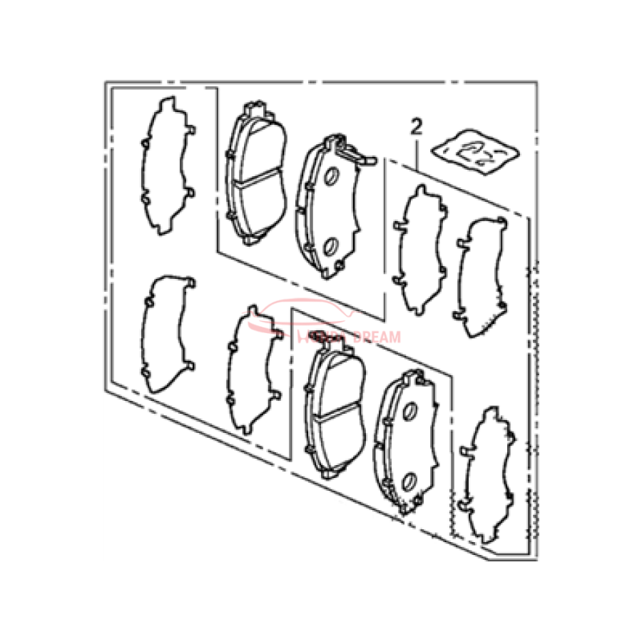 SET PAD FR (13CLT (45022-TP6-A00) - 2