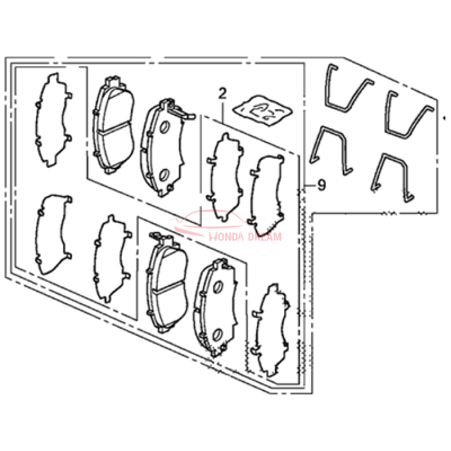 SET PAD FR (13CLT (45022-TP6-A61) - 3