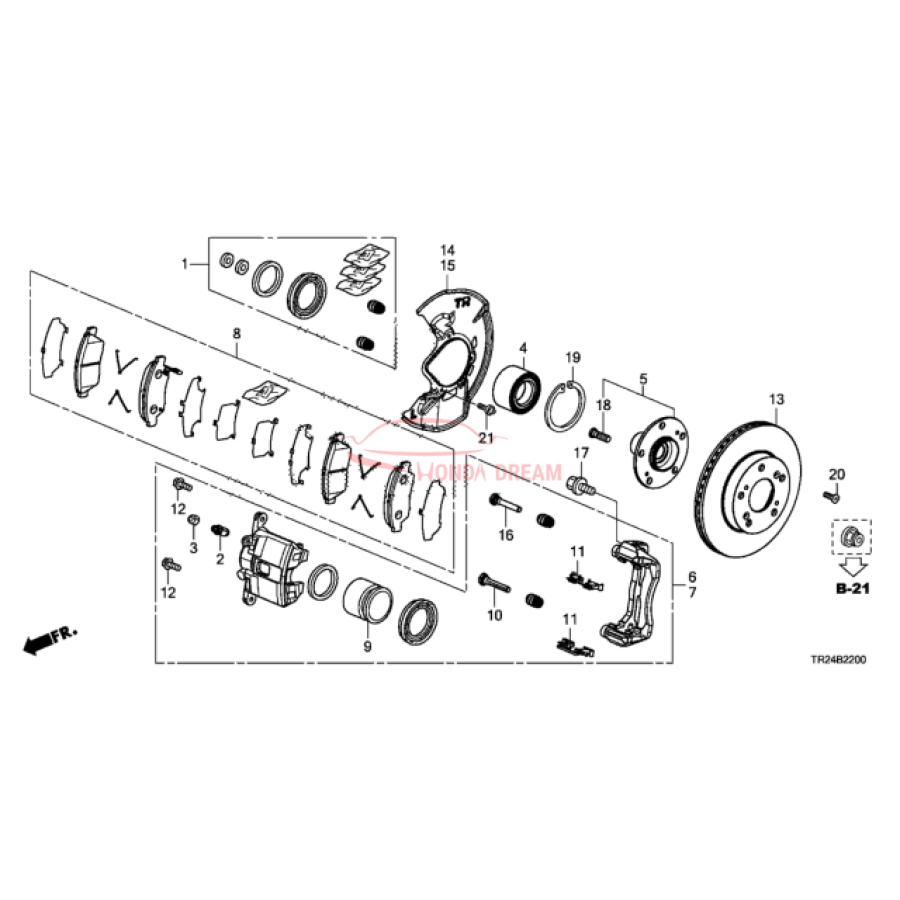 SET,PAD FR (45022-TR2-A00) - 3