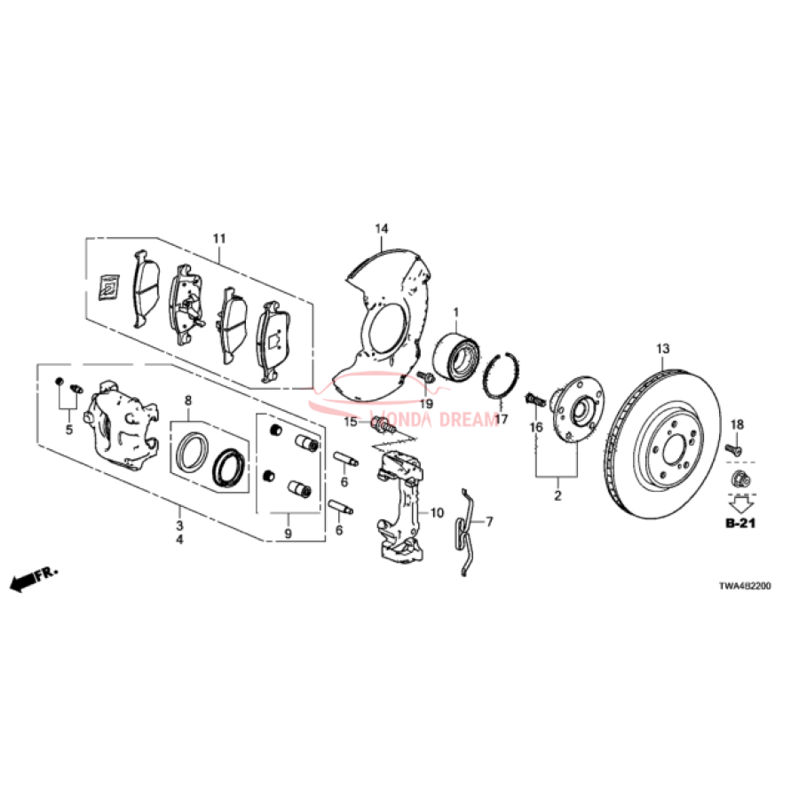 SET,PAD FR (45022-TVC-A02) - 3