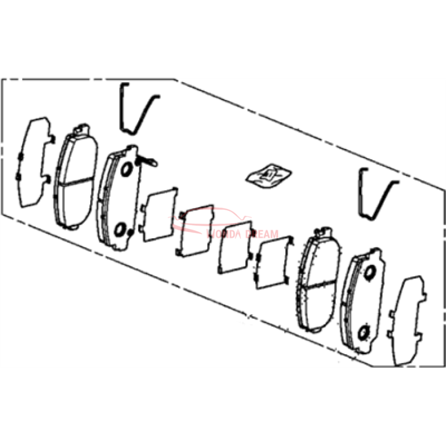 SET,PAD FR(18CL-1 (45022-TX4-305) - 2