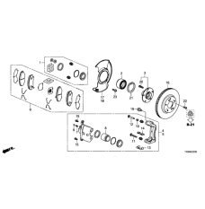 SET,PAD FR (45022-TX9-A01)