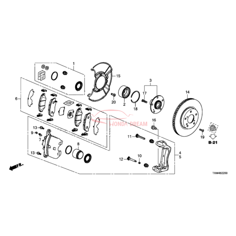 SET,PAD FR (45022-TXM-A01) - 3