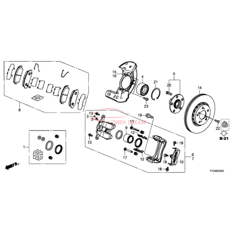 SET,PAD FR(18CL-1 (45022-TY2-A02) - 3