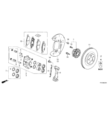 SET,PAD FR (45022-TYA-A01)