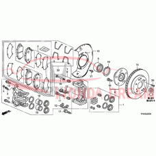 Front brake caliper piston (45216-SHJ-A11) - 4