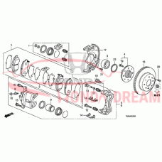 Front brake caliper piston (45216-SNA-A51) - 3