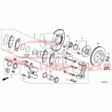 Front brake caliper piston (45216-T2G-A01) - 3