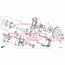 Front brake caliper piston (45216-T5C-003) - 3