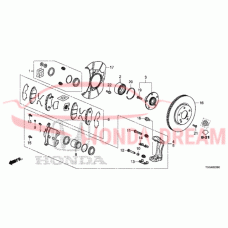 Front brake caliper piston (45216-TEA-T01) - 3