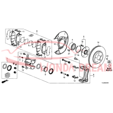 Front brake caliper piston (45216-TX4-A01) - 3