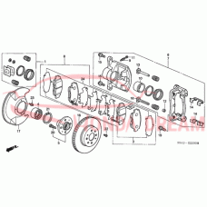 Front brake caliper guide (45235-S01-A01) - 4